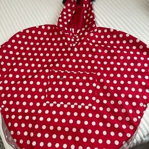 Disney Red and White Polka Dot Poncho